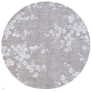 Louis De Poortere Sakura Sakura 9373 Morning Mist Washable Polyester Flatweave Round Eco-Rug-Louis De Poortere-Rug Love - The Most Loved Rug Store